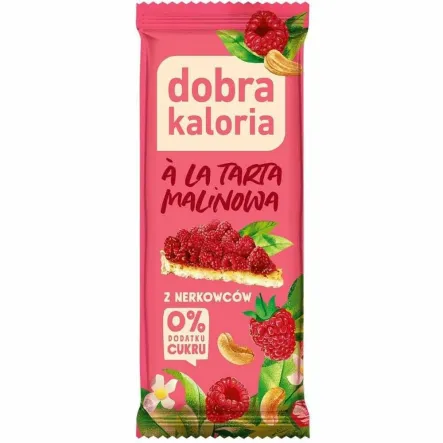 Baton z Nerkowców a'la Tarta Malinowa 35 g - Dobra kaloria