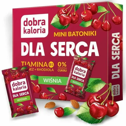 Mini Batoniki Dla Serca Wiśnia 102 g (6x 17 g) - Dobra Kaloria
