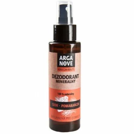 Naturalny Dezodorant Mineralny Ałunowy - Cedr i Pomarańcza Spray 100 ml - Arganove