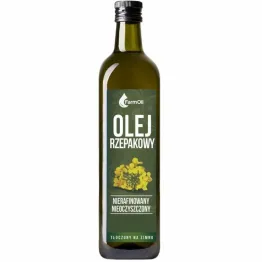 Olej Rzepakowy Nierafinowany Nieoczyszczony Tłoczony na Zimno 1 l - FarmOil (COLD)