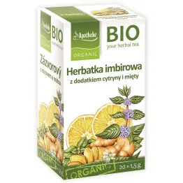 Herbatka Imbirowa z Dodatkiem Cytryny i Mięty Bio 30 g (20x 1,5 g) - Apotheke