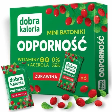 Mini Batoniki Odporność Żurawina 102 g (6x 17 g) - Dobra Kaloria