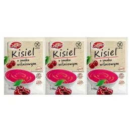 3 x Kisiel o Smaku Wiśniowym Bez Dodatku Cukru 40 g - Celiko