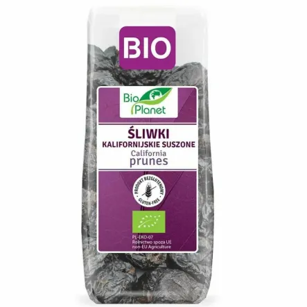 Śliwki Kalifornijskie Bez Pestek Suszone Bezglutenowe Bio 200 g - Bio Planet