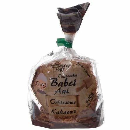 Ciasteczka Babci Ani Orkiszowe Kakaowe Bez Dodatku Cukru 100 g - Ania