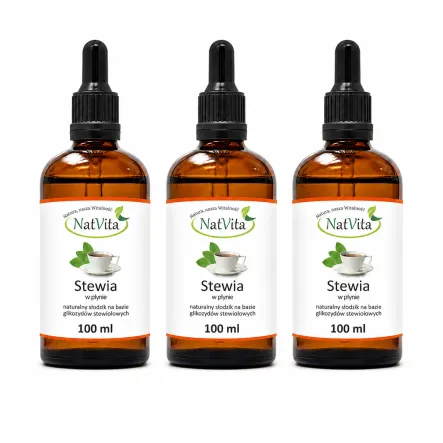 3 x Stewia w Płynie 100 ml - Natvita