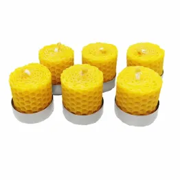 Zwijane Podgrzewacze z Wosku Pszczelego 4x4 cm 6 sztuk - Pasieka Jurajska