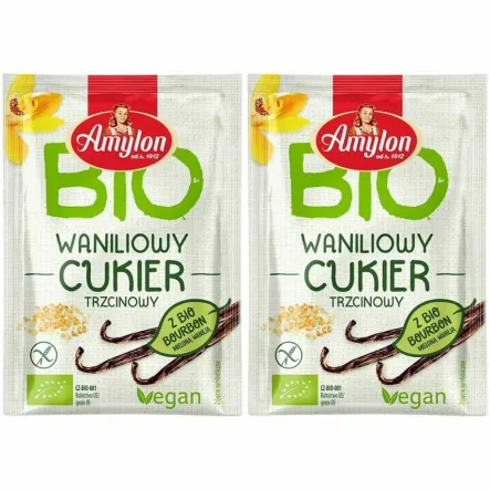 Zestaw 2 x Cukier Waniliowy Trzcinowy Bio 20 g - Amylon
