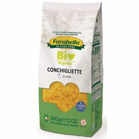 Makaron Kukurydziano - Ryżowy CONCHIGLIETTE Bezglutenowy Bio 340 g - Farabella