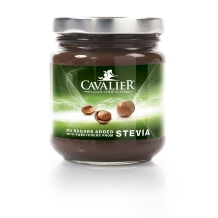 Krem czekoladowo-orzechowy z belgijskiej mlecznej czekolady z substancjami słodzącymi (erytrytol i glikozydy stewiolowe) 200 g
