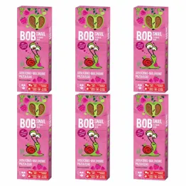 6 x Przekąska Jabłkowo - Malinowa z Owoców Bez Dodatku Cukru 30 g - Bob Snail