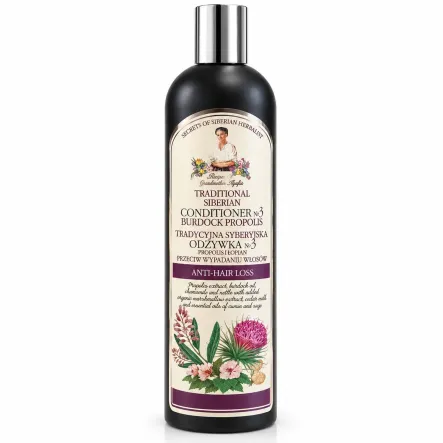 Odżywka do Włosów Nr 3 Przeciw Wypadaniu Propolis i Łopian  550 ml - Receptury Babuszki Agafii
