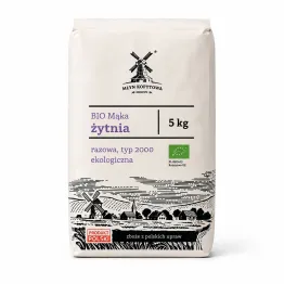 Mąka Żytnia Razowa Typ 2000 Ekologiczna 5 kg - Młyn Kopytowa