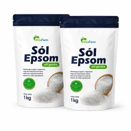 2 x Sól Epsom- Siarczan Magnezu (Sól Gorzka) 1 kg - Vitafarm