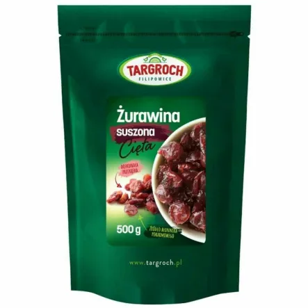 Żurawina Suszona Cięta Słodzona 500 g - Targroch