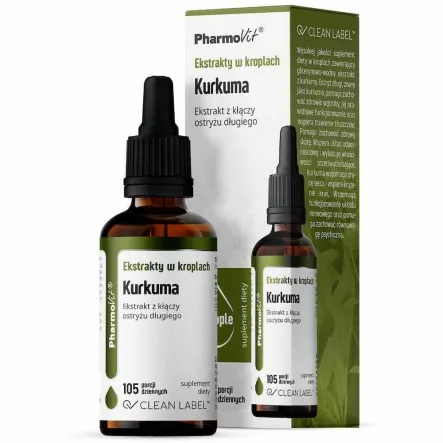 Kurkuma Ekstrakt w Kroplach 30 ml - Pharmovit