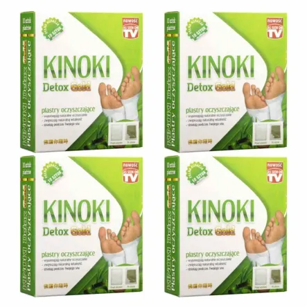 Zestaw 4 x Kinoki Detox Gold Plastry Oczyszczające 10 Sztuk