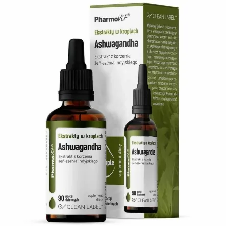 Ashwagandha Ekstrakt w Kroplach 30 ml - Pharmovit