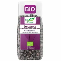 Żurawina Suszona Cięta Słodzona Sokiem Jabłkowym Bio 100 g - Bio Planet
