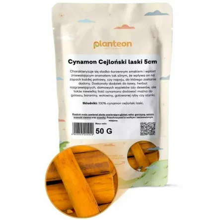 Cynamon Cejloński Laski 5 cm 50 g - Planteon