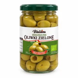 Zielone Oliwki Bez Pestek w Zalewie 280 g (150 g) Bio - Vitaliana