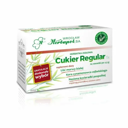 Herbatka Ziołowa CUKIER REGULAR FIX 60 g (24x 2,5 g) -  Herbapol Wrocław