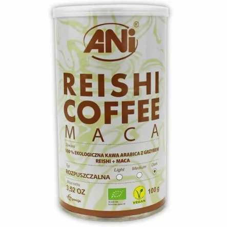 Kawa Rozpuszczalna Arabica Reishi+ Maca Bio 100 g - ANi