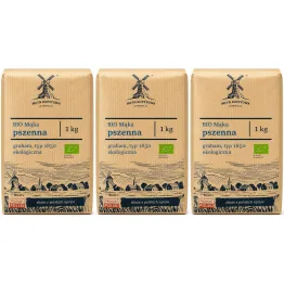 3 x Mąka Pszenna Graham Typ 1850 Eko 1 kg - Młyn Kopytowa