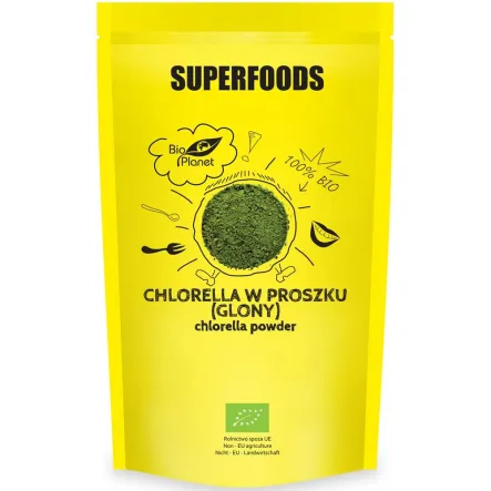 Chlorella w Proszku (Glony) Bio 200 g - Bio Planet