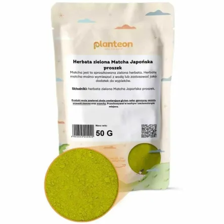 Herbata Zielona Matcha Japońska Proszek BIO 50 g - Planteon