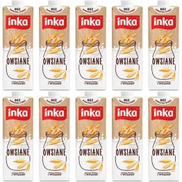 10 x Napój Owsiany Bez Dodatku Cukru 1 l - Inka