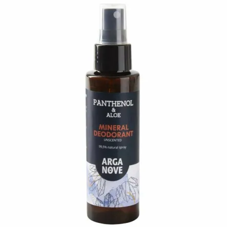 Dezodorant Mineralny Bezzapachowy Ałun Panthenol Aloes Spray 100 ml - Arganove