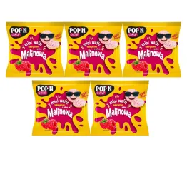 5 x Mini Wafelki Kukurydziane z Polewą Malinową 35 g - Sante