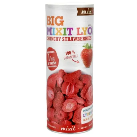 Duża Chrupiąca Truskawka (Liofilizowane Truskawki) 100 g - Mixit