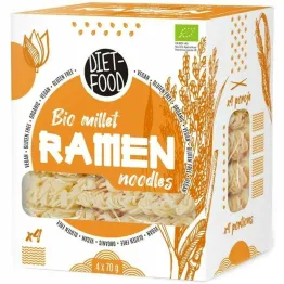 Makaron Jaglany Ramen Bezglutenowy BIO 280 g (4x 70 g) - Diet-Food