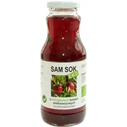 Sok z Żurawiny Wielkoowocowej NFC Bio 250 ml - SAMSOK