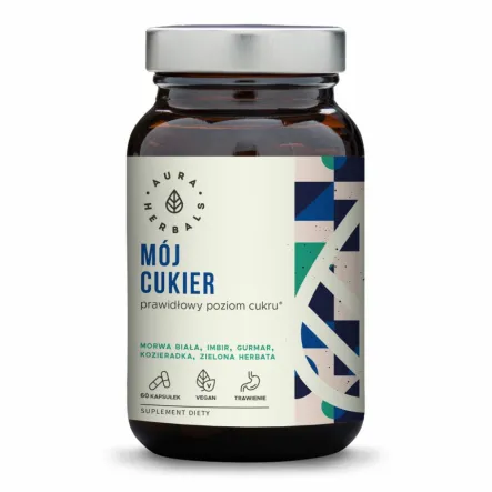 Mój Cukier - Prawidłowy Poziom Cukru 60 kapsułek - Aura Herbals