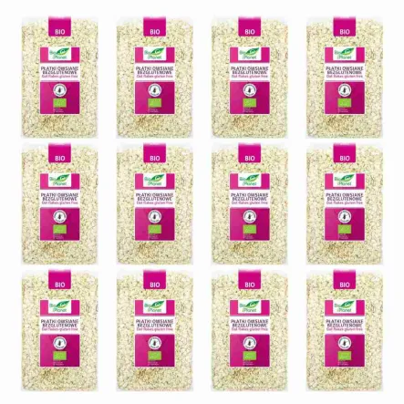 Zestaw 12 x Płatki Owsiane Bezglutenowe Bio 1 kg Bio Planet