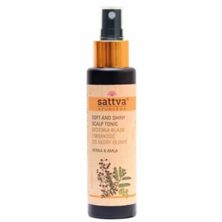 Wcierka do Skóry Głowy Blask i Miękkość Henna and  Amla 100 ml - Sattva Ayurveda