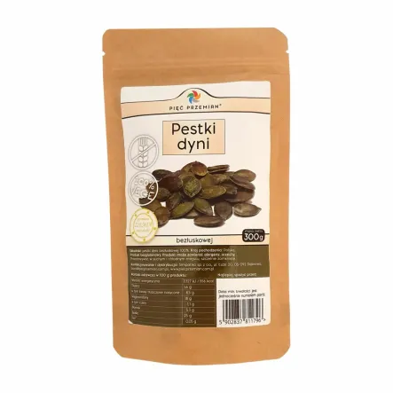 Pestki Dyni Bezłuskowej 300 g - Pięć Przemian