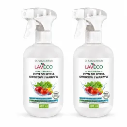2 x Naturalny Płyn do Mycia Warzyw i Owoców 0,5 l - Laveco
