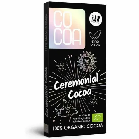 Kakao Ceremonialne Tabliczka Bio 50 g - Cocoa