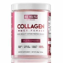 Keto Kolagen z Olejem MCT - Dzika Malina 300 g - Beketo