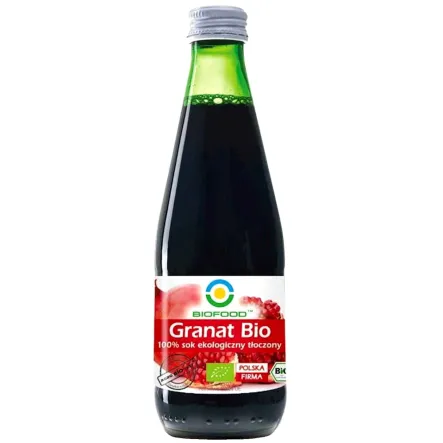 Sok z Granatu Tłoczony Bio 300 ml - Bio Food
