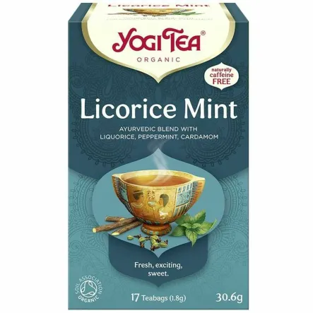 Herbatka Mięta z Lukrecją Bio 17 Saszetek (30,6 g) - Yogi Tea