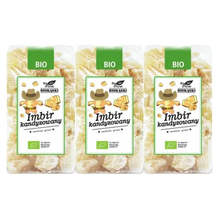 3 x Imbir Kandyzowany Bio 400 G - Bio Planet