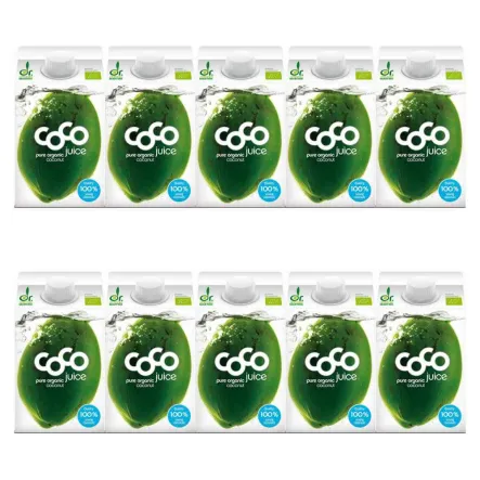10 x Woda Kokosowa Naturalna Bio 500 ml - Dr Martins