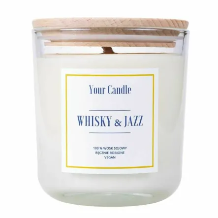 Świeca Sojowa Zapachowa Whisky and  Jazz 210 ml - Your Candle