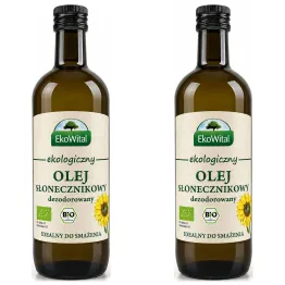 2 x Olej Słonecznikowy do Smażenia BIO 1 l - EkoWital