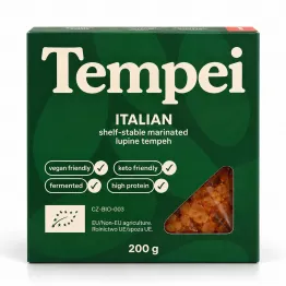 Tempeh z Łubinu Marynowany o Smaku Czosnkowo-Ziołowym BIO 200 g - Tempei